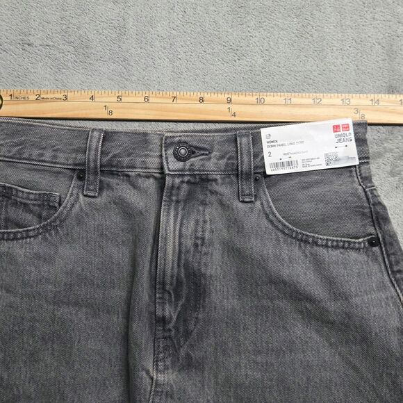 UNIQLO Denim Panel Long Skirt Women's Size 2 Gray NWT - Picture 5 of 5